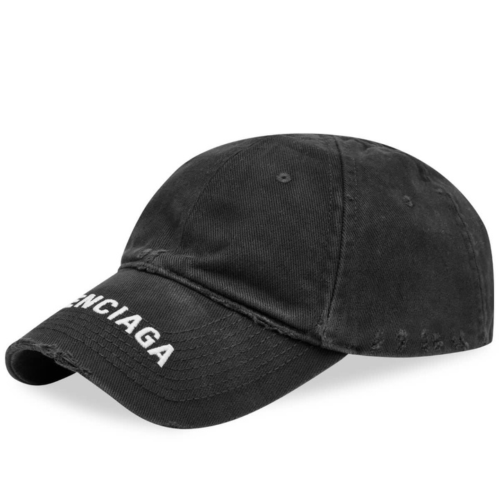 Photo: Balenciaga Men's Logo Cap in Black/White