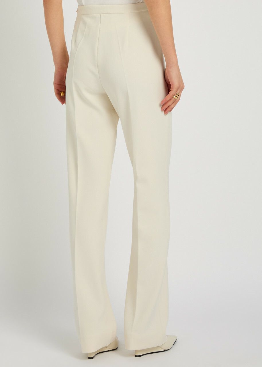 Another Tomorrow Straight-leg Jersey Trousers White