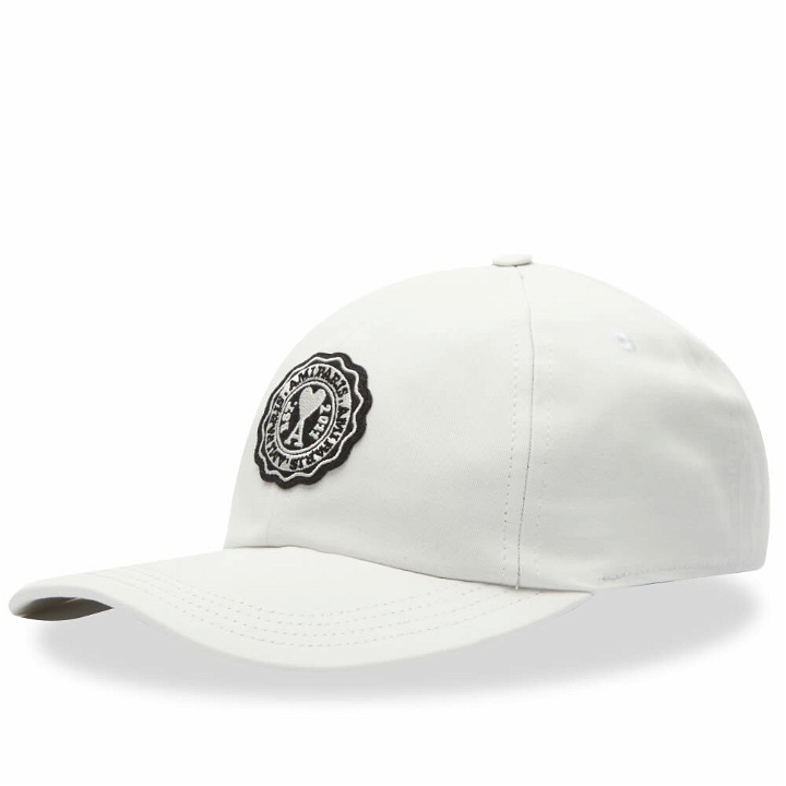 Photo: AMI Men's Small A Heart Patch Cap in Off White