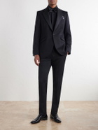 Favourbrook - Tommy Grosgrain-Trimmed Wool Tuxedo Jacket - Black