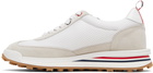 Thom Browne White & Beige Nylon Tech Runner Sneakers