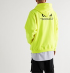 Balenciaga - Logo-Print Loopback Cotton-Jersey Hoodie - Yellow