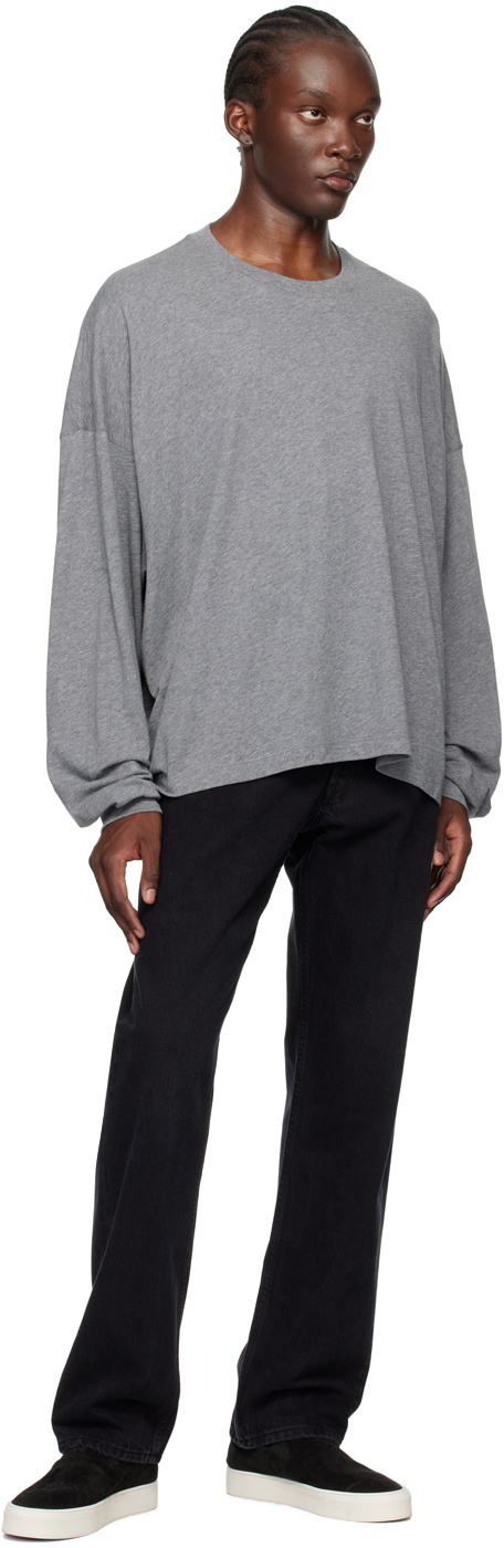The Row Gray Haru Long Sleeve T-Shirt The Row The Row Gray Haru Long Sleeve T-Shirt The Row