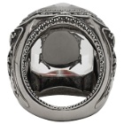 Alexander McQueen Silver Beetle Resin Ring