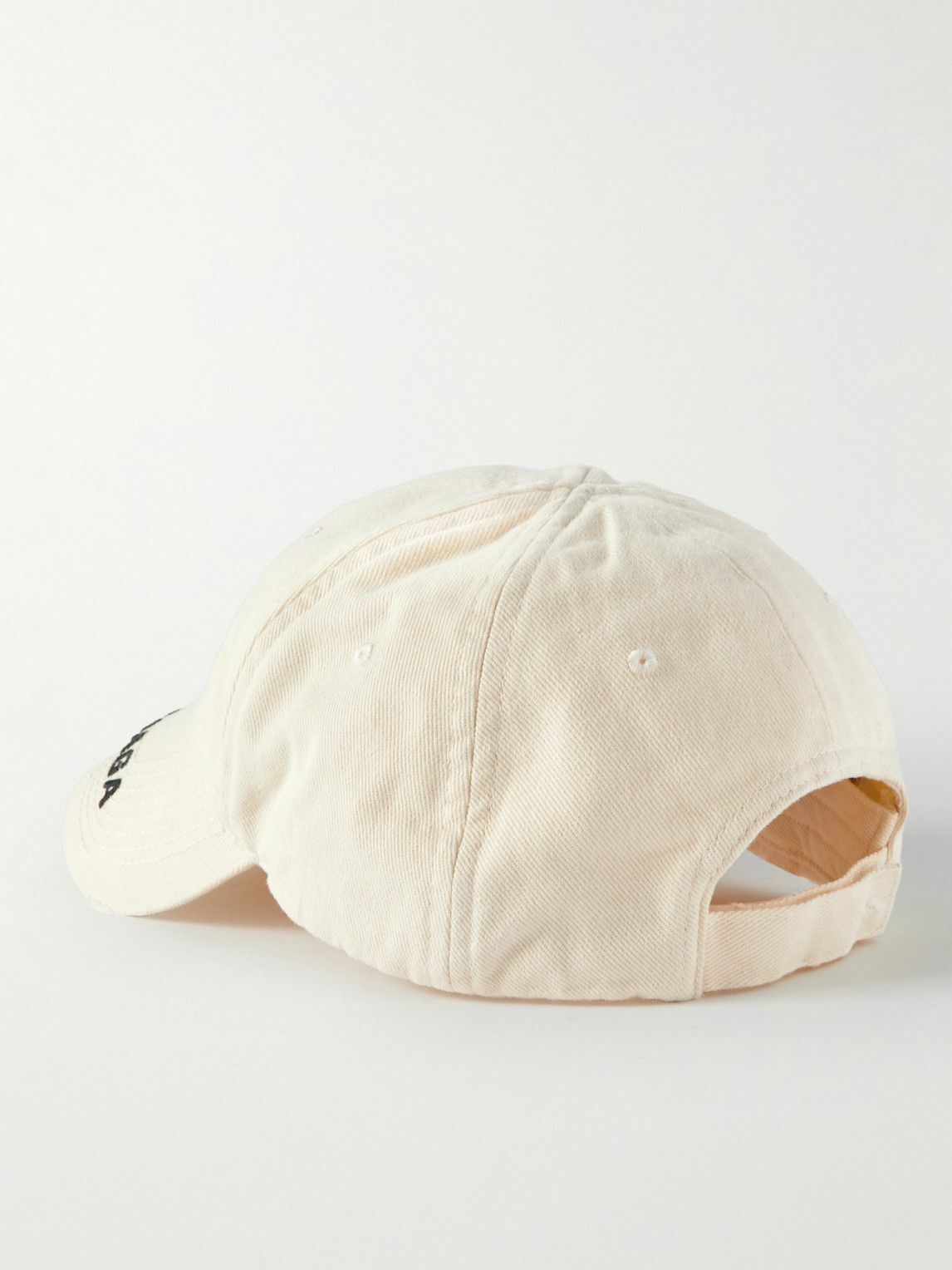 Balenciaga - Logo-Embroidered Distressed Cotton-Twill  display picture 3