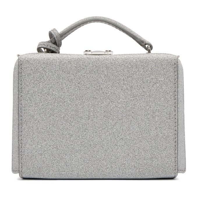 Mark Cross Silver Mini Grace Box Bag