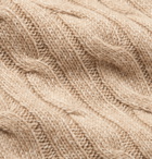 Loro Piana - Cable-Knit Baby Cashmere Zip-Up Sweater - Neutrals