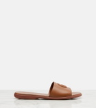 Gucci Double G leather slides