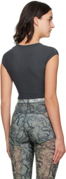 KNWLS Gray Lily Bodysuit