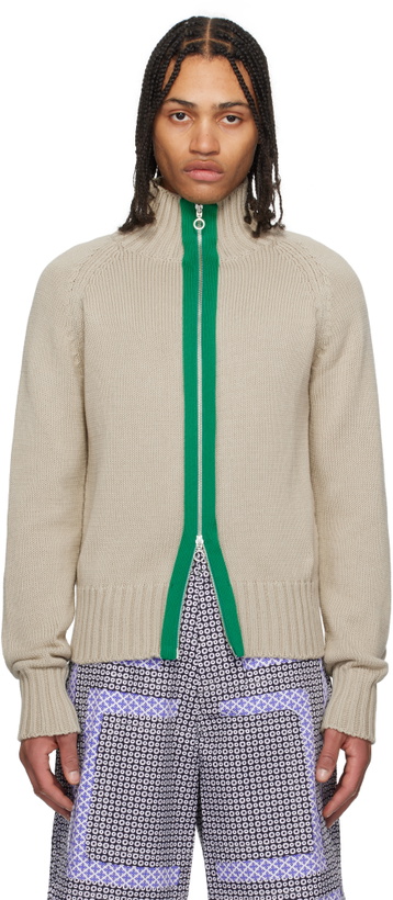 Photo: Edward Cuming Beige Chakra Knit Track Jacket