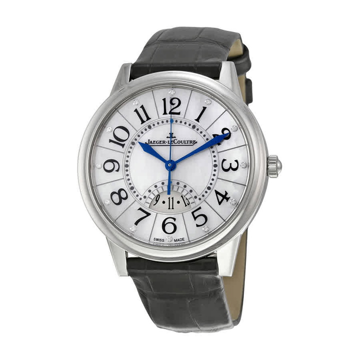 Photo: Jaeger LeCoultre Rendez-Vous Date Mother of Pearl Dial Black Leather Mens Watch Q3548490