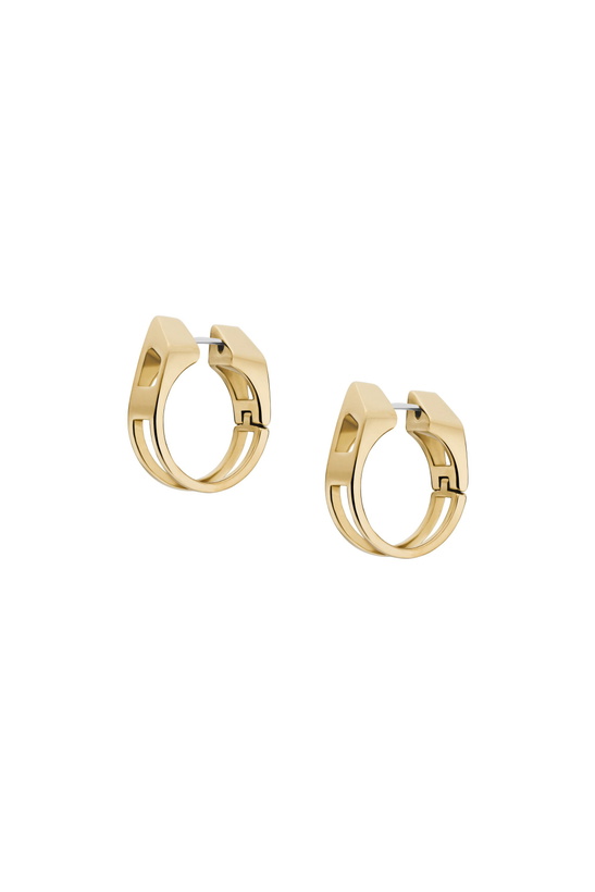 Photo: Diesel Gold-Tone Stainless Steel Hoop Earrings - Earrings - Unisex - Gold