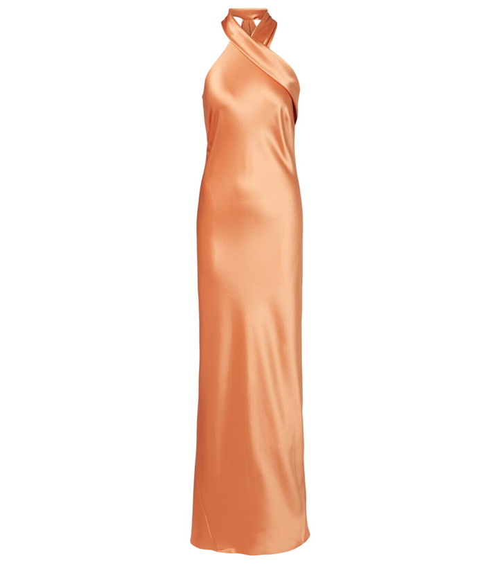 Photo: Galvan Pandora halterneck satin gown