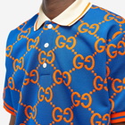 Gucci Men's Jumbo GG Polo Shirt in Blue