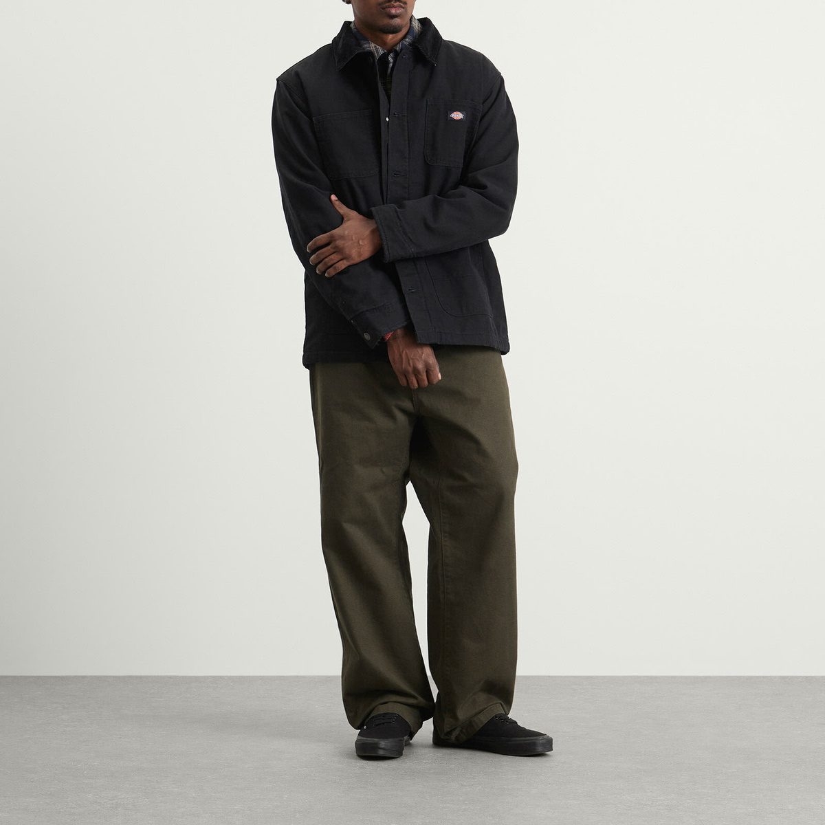 Dickies Men's Lined Canvas Chore Jacket in Black