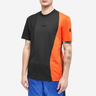 Moncler Men's x adidas Originals Panel T-Shirt in Black/Orange