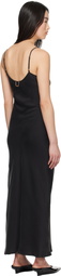 Silk Laundry Black 90s Slip Midi Dress