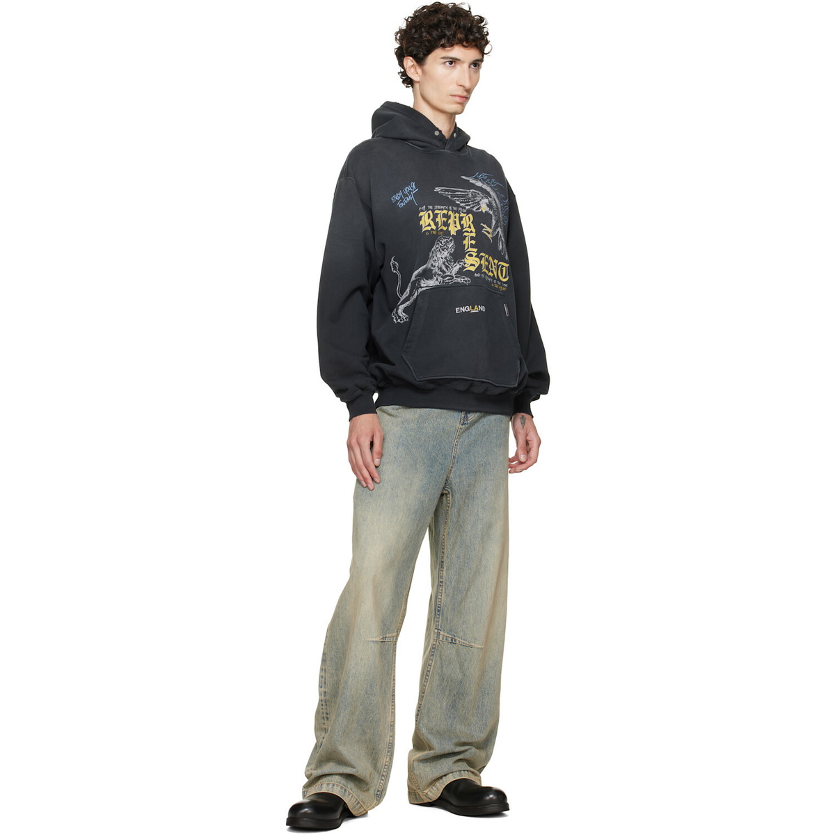 Represent Black Enemy Hoodie