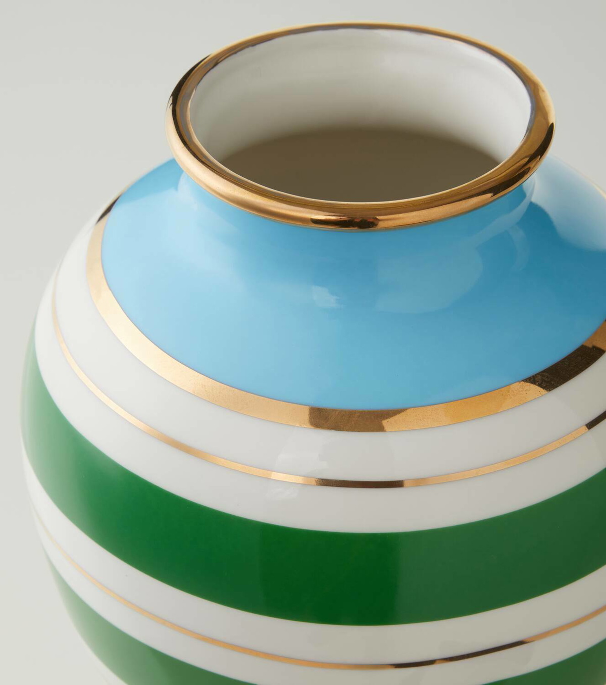 Jonathan Adler Portofino striped porcelain urn