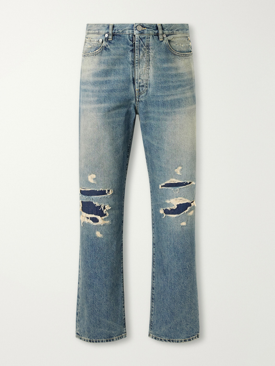 Maison Margiela - Straight-Leg Distressed Jeans - Blue