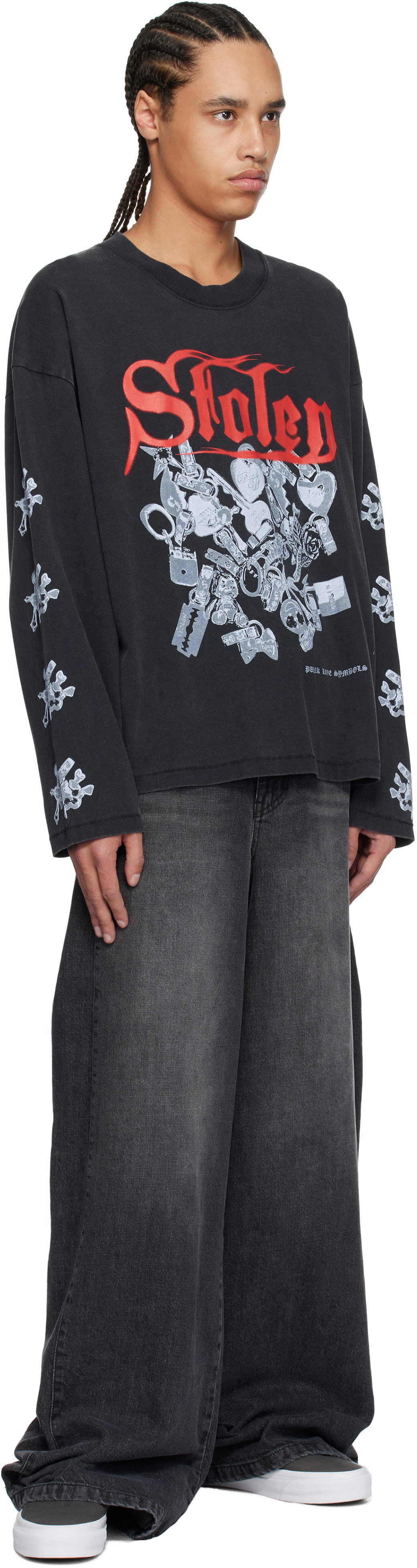 Stolen Girlfriends Club Black Punk Love Symbols Long Sleeve T-shirt