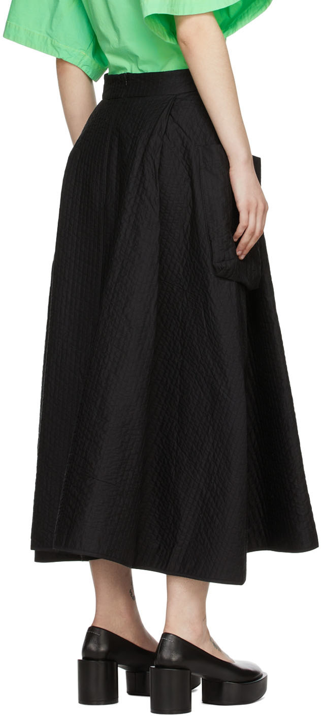 Henrik Vibskov Black Pile Quilt Maxi Skirt Henrik Vibskov