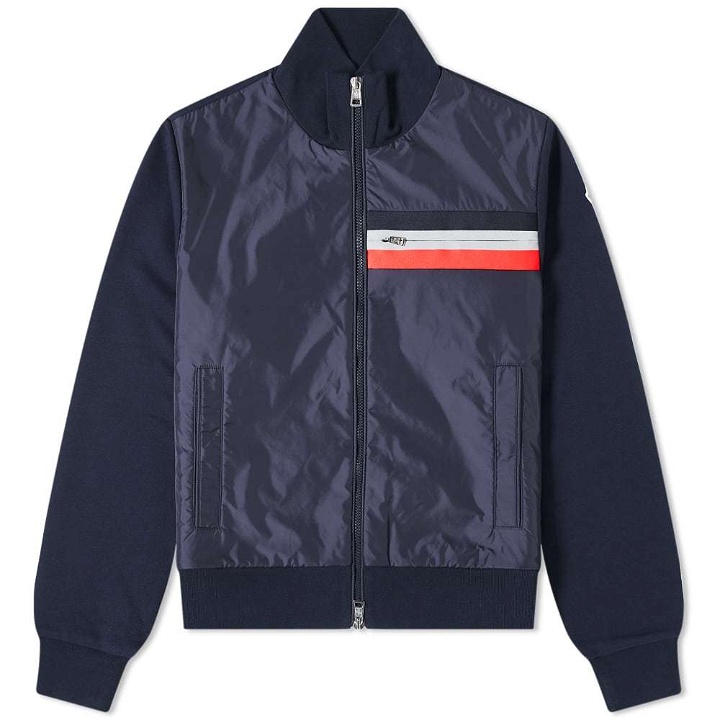 Photo: Moncler Tricolore Nylon Front Knitted Jacket