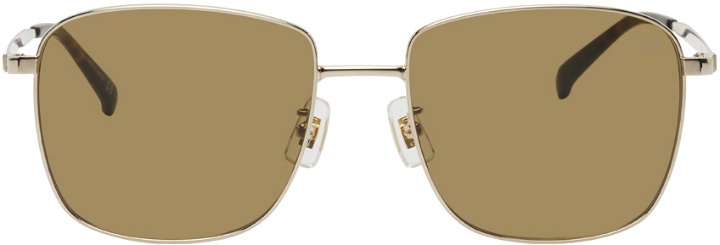 Photo: Dunhill Silver & Brown Square Sunglasses