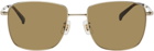 Dunhill Silver & Brown Square Sunglasses