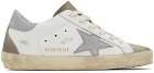 Golden Goose White & Gray Super-Star Classic Low-Top Sneakers