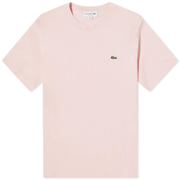 Photo: Lacoste Men's Classic Cotton T-Shirt in Waterlilly