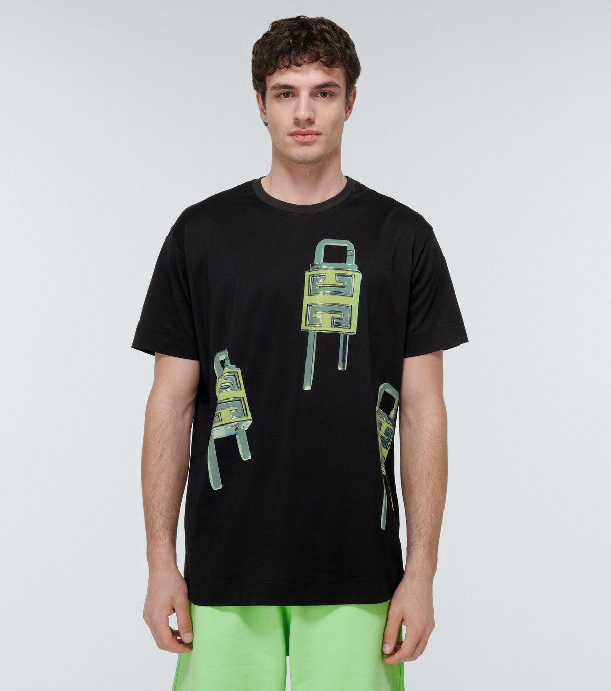 Givenchy - 4G Padlock printed cotton T-shirt Givenchy