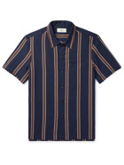 MR P. - Striped Woven Shirt - Blue - L