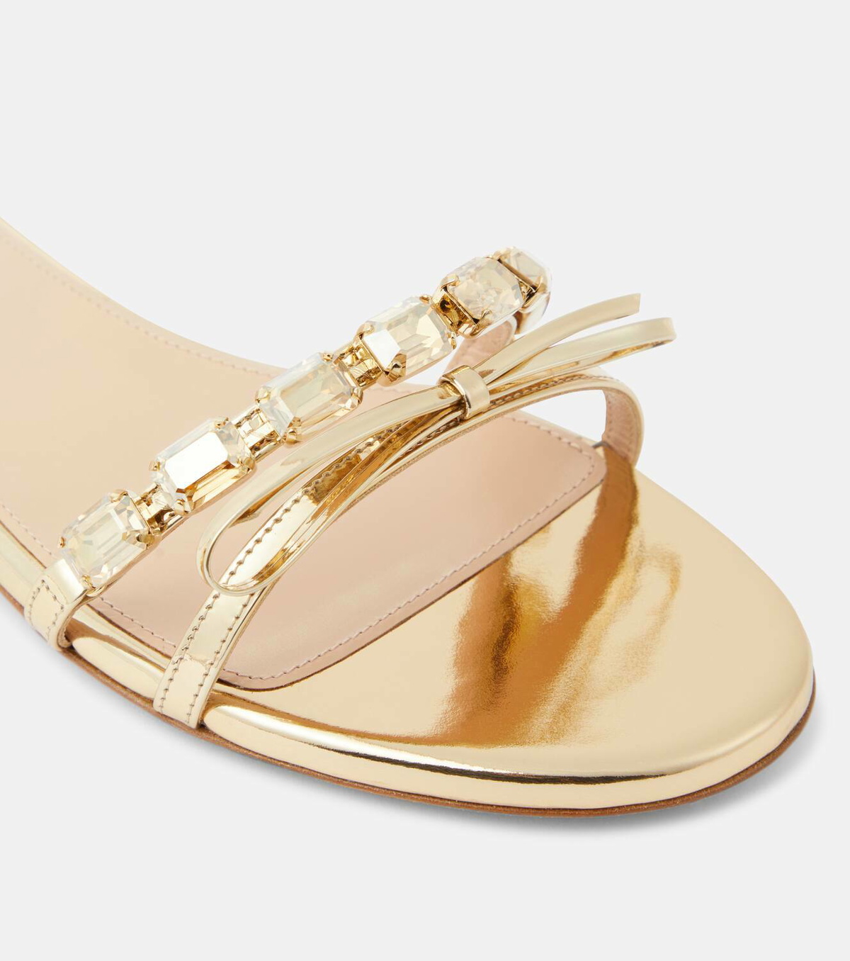 Giambattista Valli Metallic leather mules