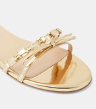 Giambattista Valli Metallic leather mules