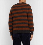Connolly - Goodwood Striped Mélange Shetland Wool and Cashmere-Blend Sweater - Red