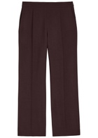Chloe Straight-leg Wool Trousers Purple