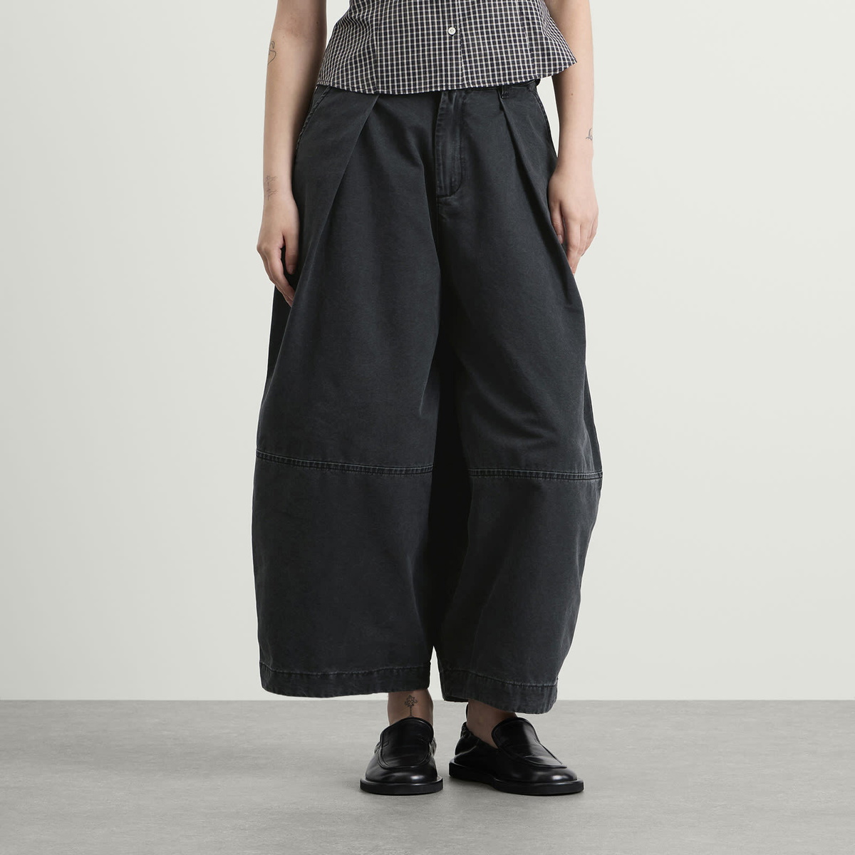 YMC Women's Deadbeat Denim Trousers in Charcoal