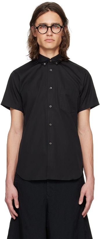 Photo: Comme des Garçons Shirt Black Spread Collar Shirt