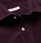 Boglioli - Slim-Fit Garment-Dyed Cotton-Corduroy Shirt - Men - Burgundy