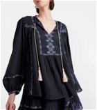 Marant Etoile Silekia embroidered cotton blouse
