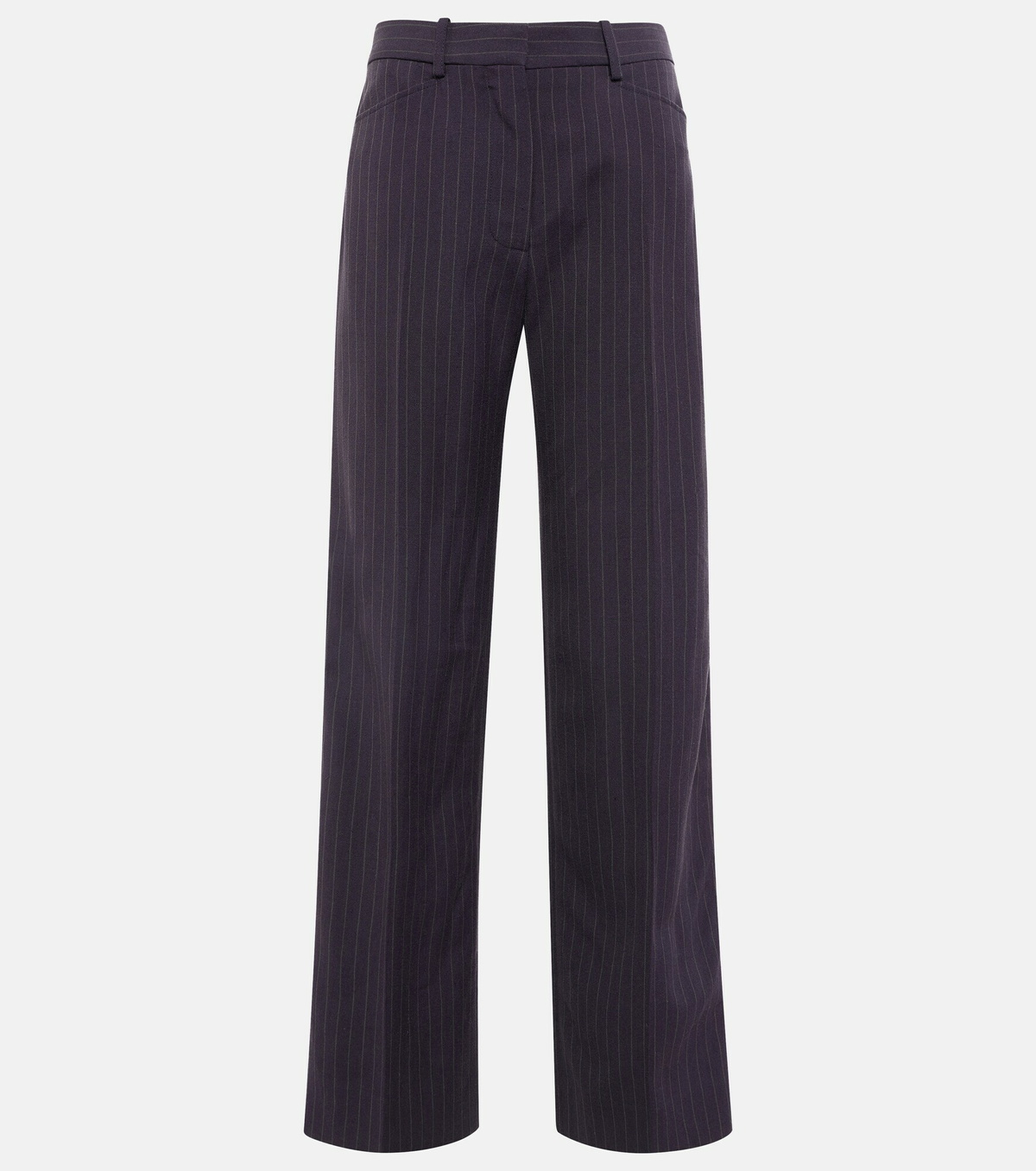 【Victoria Beckham】ストライプ high-riseストレートパンツ Victoria Beckham - Striped high-rise straight pants Victoria