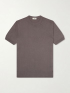 Altea - Linen and Cotton-Blend T-Shirt - Brown