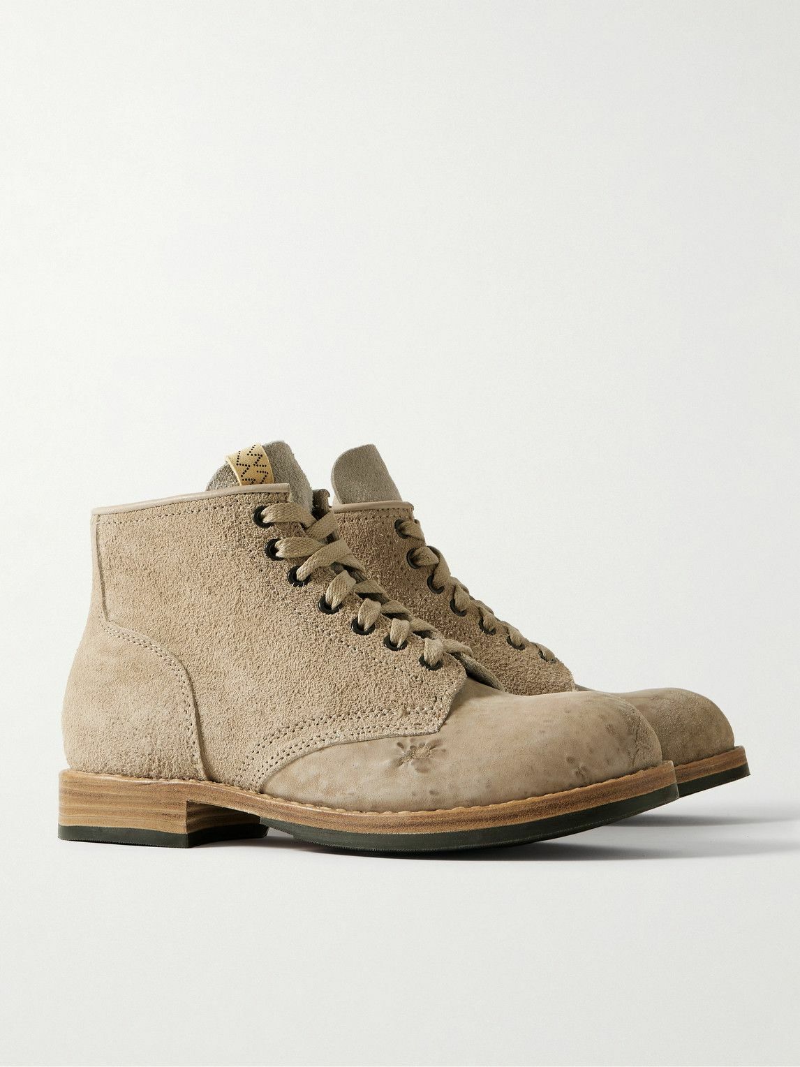 Visvim - Brigadier Suede and Distressed Nubuck Boots Visvim - Brigadier Suede and Distressed Nubuck Boots