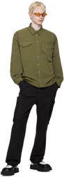 Henrik Vibskov Green Asymmetric Pocket Shirt