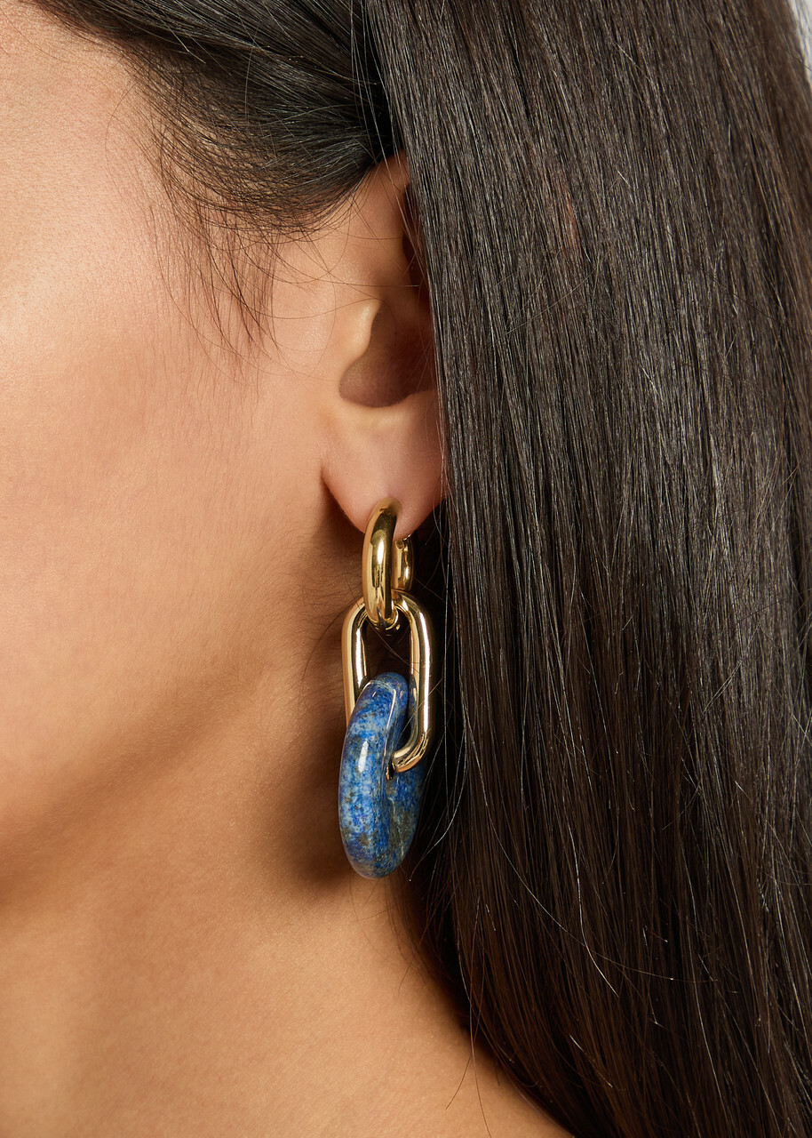 Timeless Pearly Mismatched 24kt Gold-plated Drop Earrings - One Size