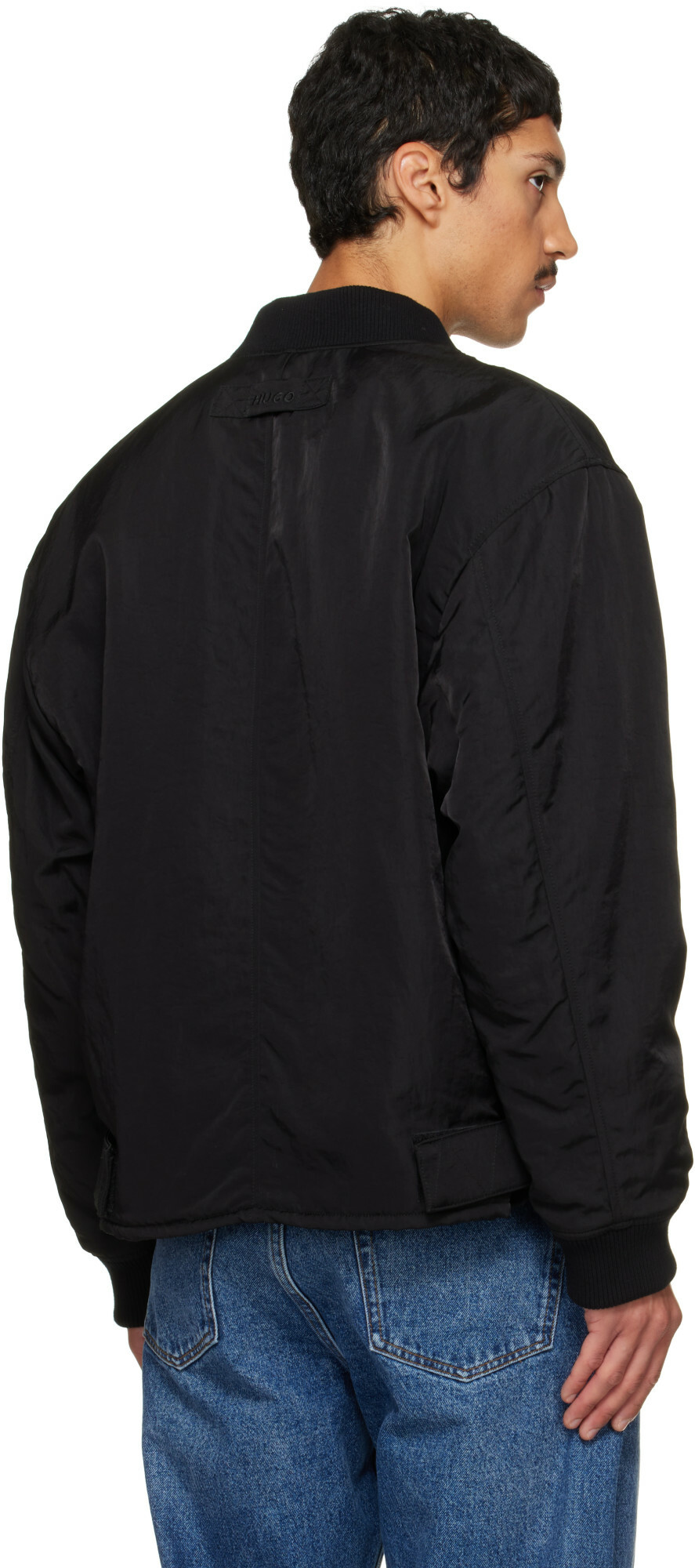 Hugo Black Technical Bomber Jacket