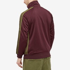 Needles Men's Poly Smooth Track Jacket in Maroon