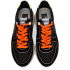 Golden Goose Black and Yellow Running Sole Sneakers