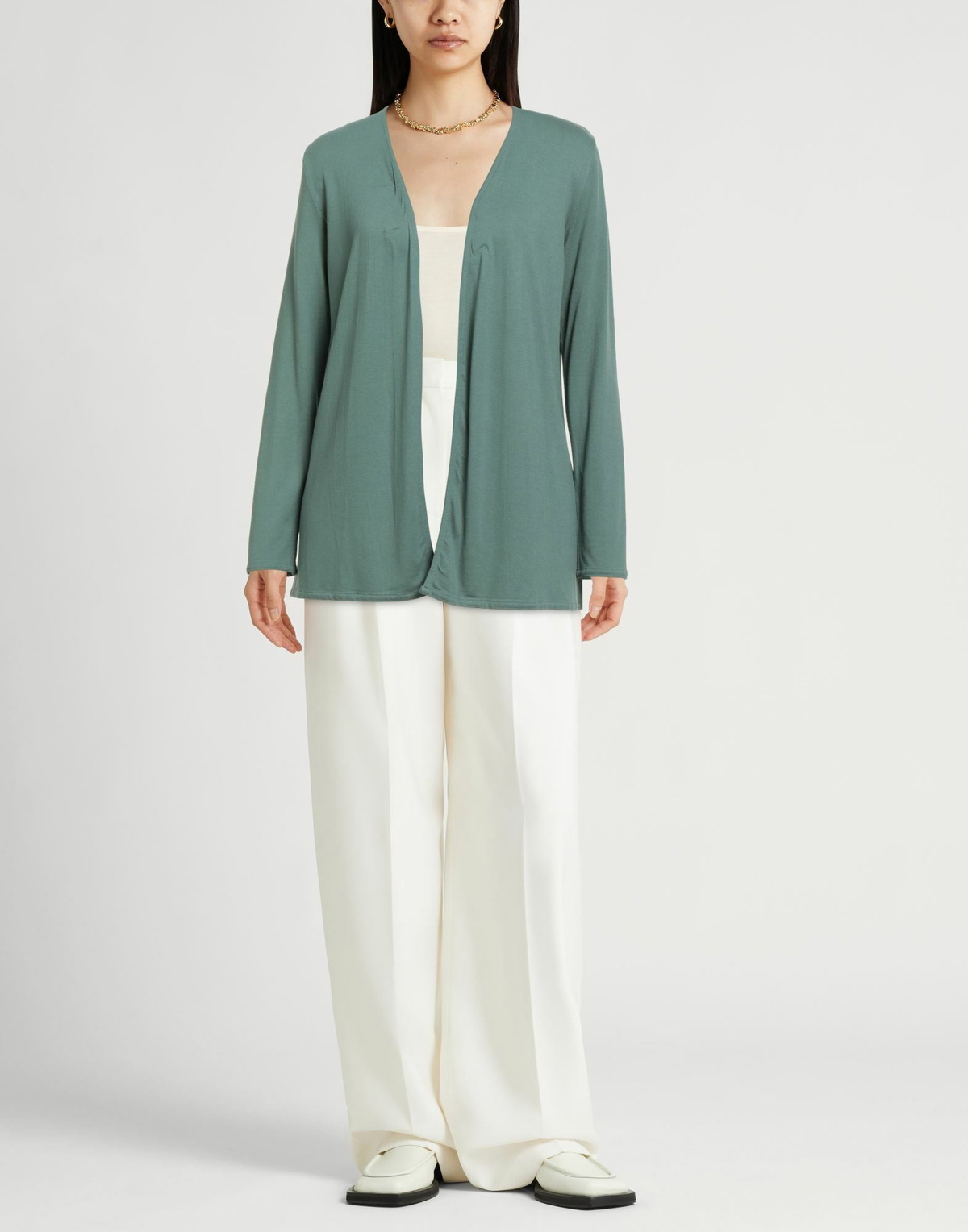 Majestic Filatures Womens Cardigan in Green